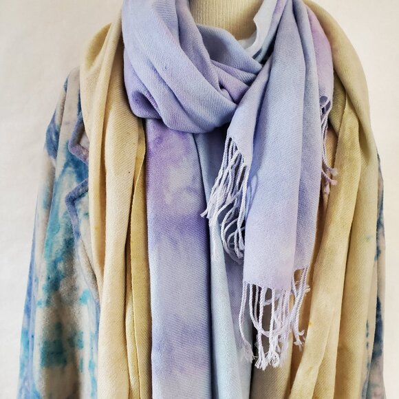 Escada cashmere wool coat long blue purple pink beige XL Large 38 XXL plus size - Picture 9 of 10